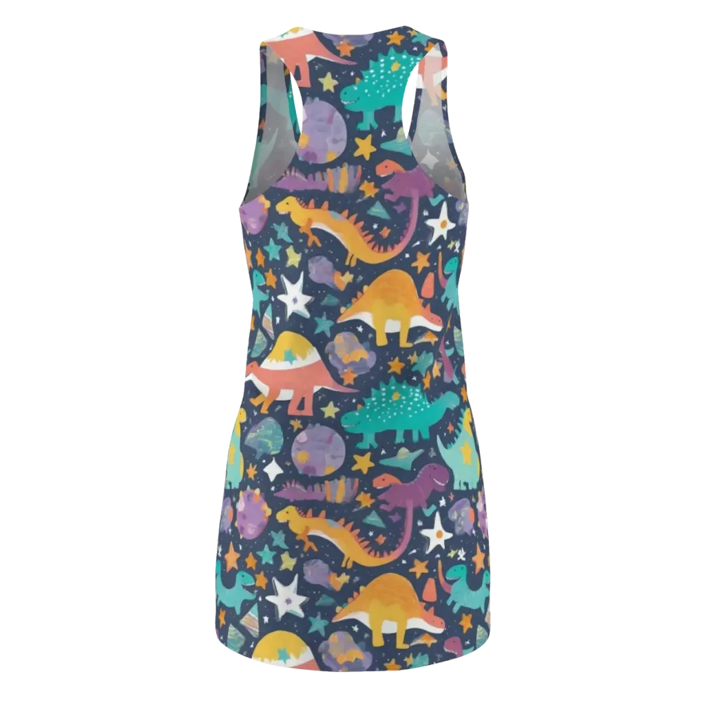 Dino Starfield on Racerback Dress — Back