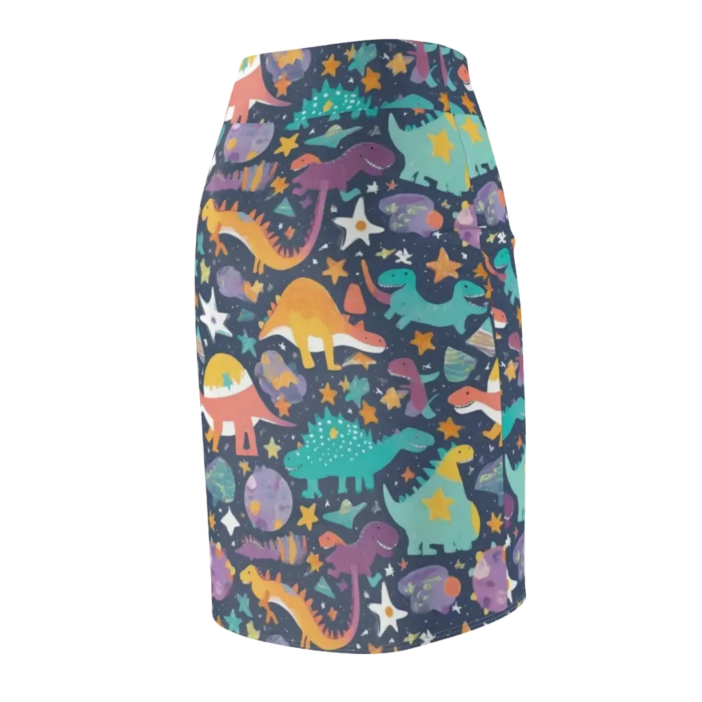 Dino Starfield on Pencil Skirt — Back Side