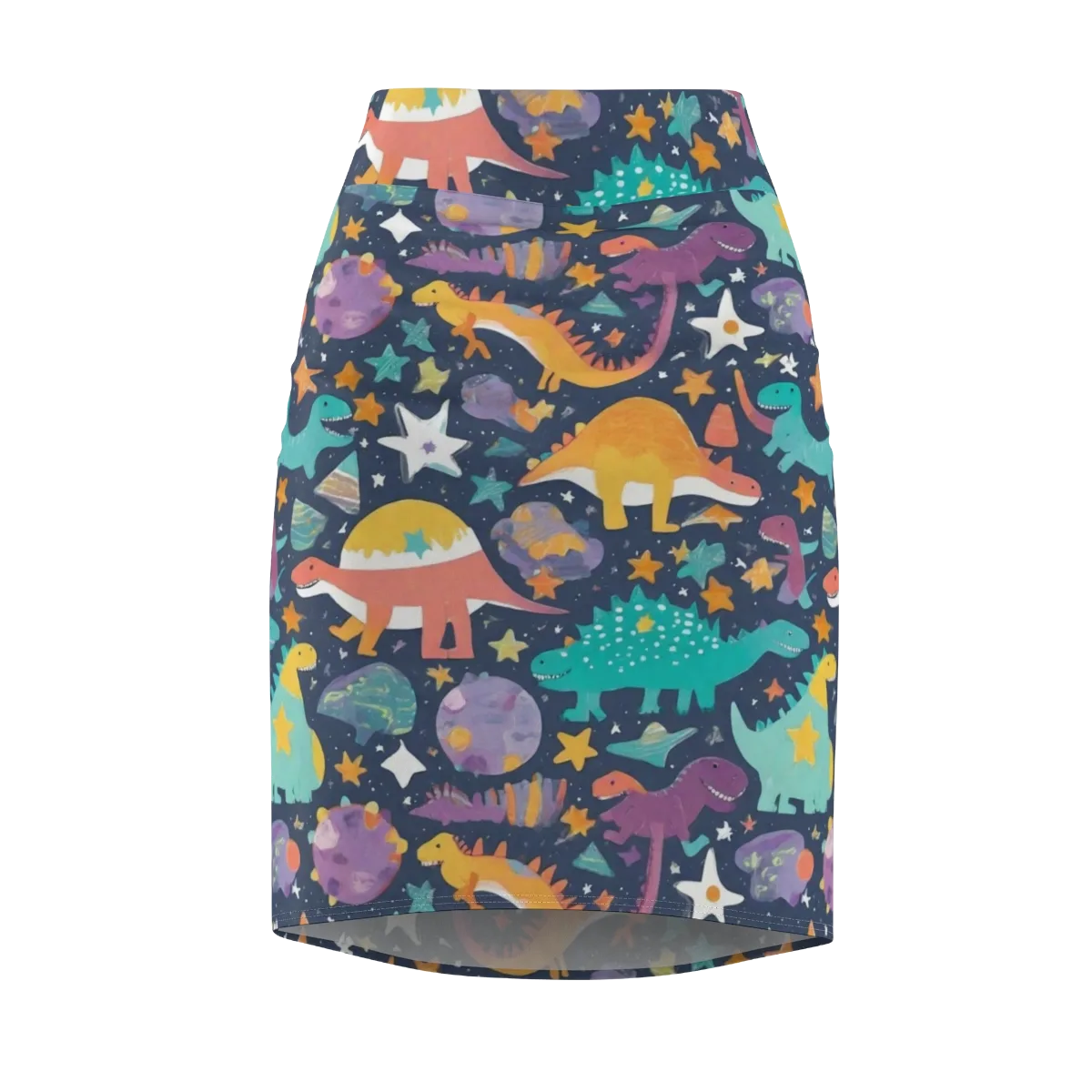 Dino Starfield on Pencil Skirt — Front