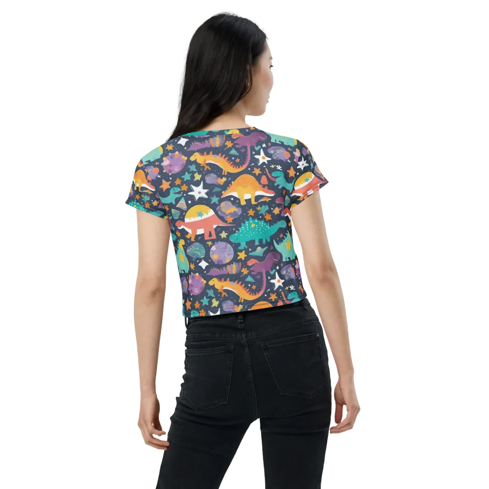 Dino Starfield on Crop Tee — Back