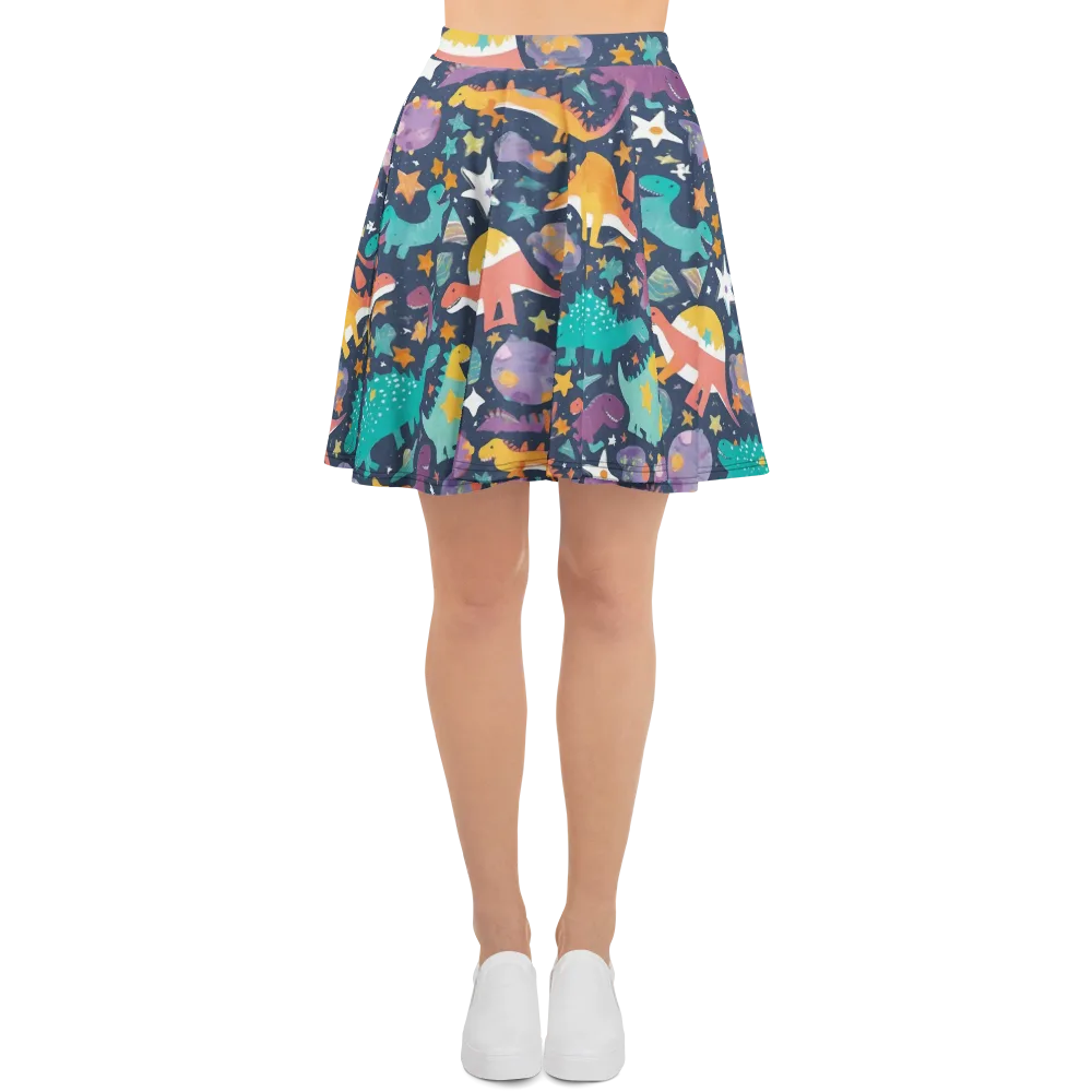 Dino Starfield on Skater Skirt — Front