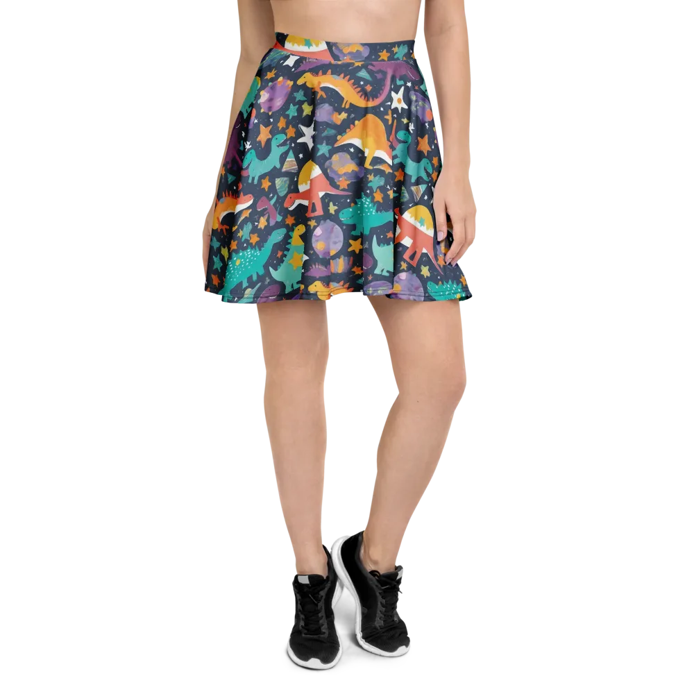 Dino Starfield on Skater Skirt — Front