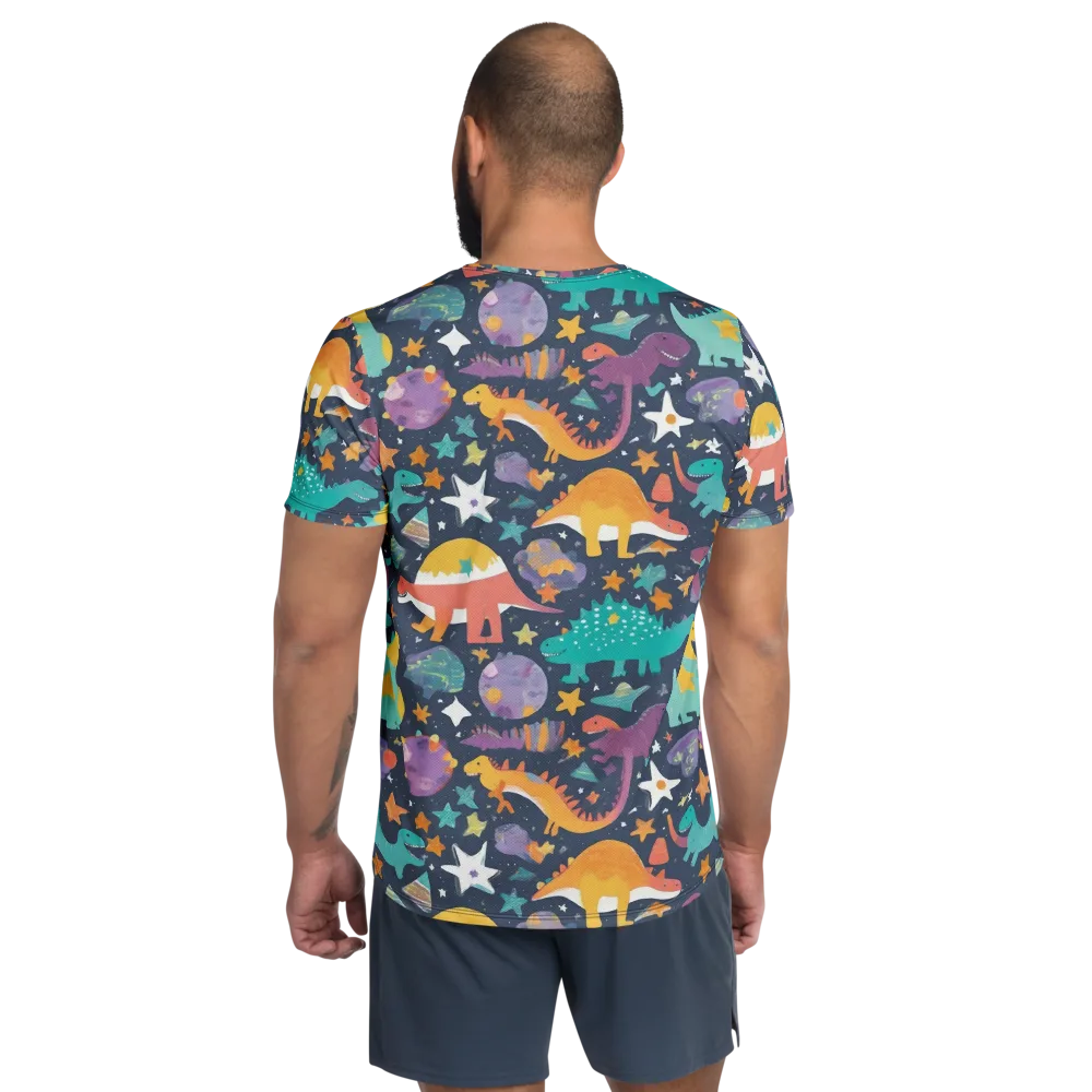 Dino Starfield on Men's Athletic T-Shirt — Back