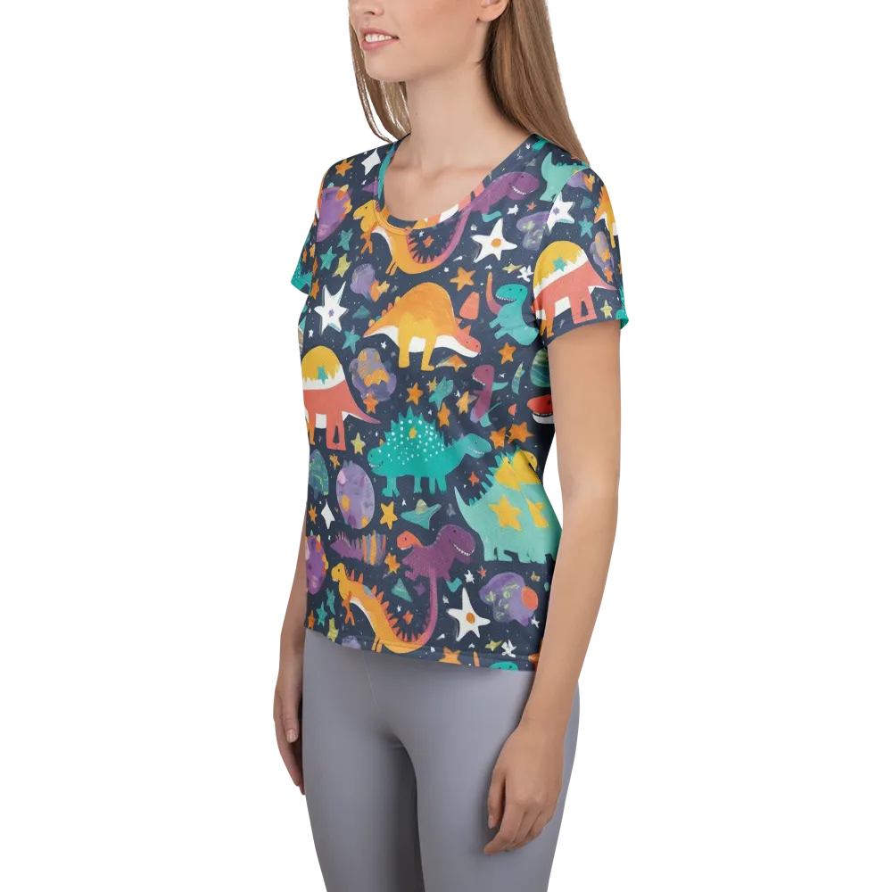 Dino Starfield on Women's Athletic T-Shirt — Left