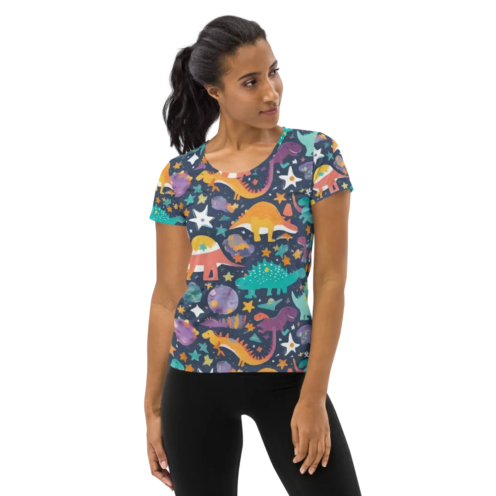 Dino Starfield on Women's Athletic T-Shirt — Front