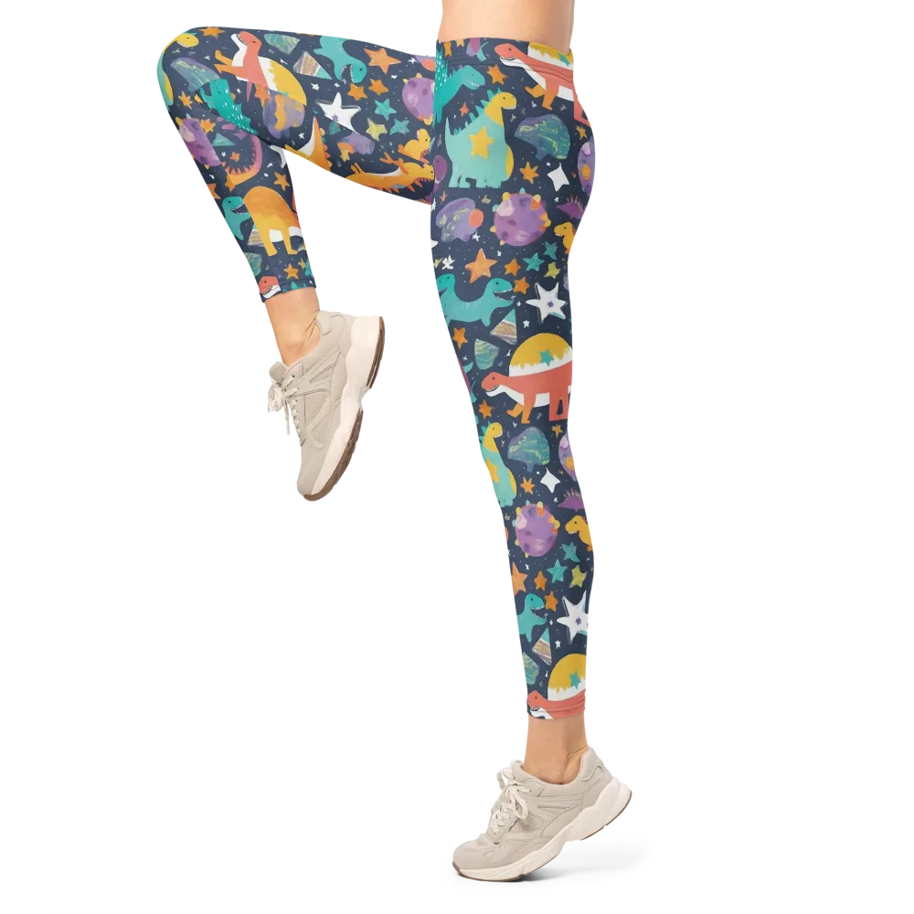 Dino Starfield on Leggings — Left