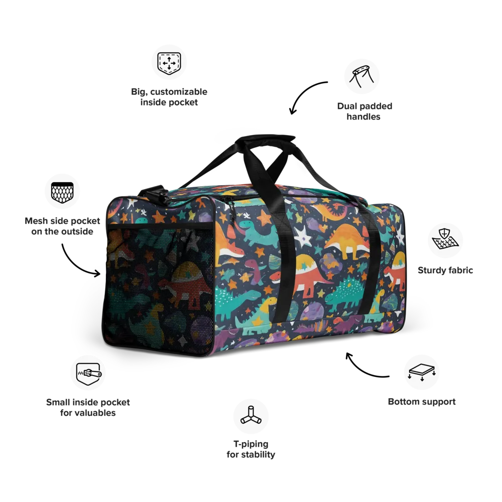 Dino Starfield on Duffle Bag — Right Front