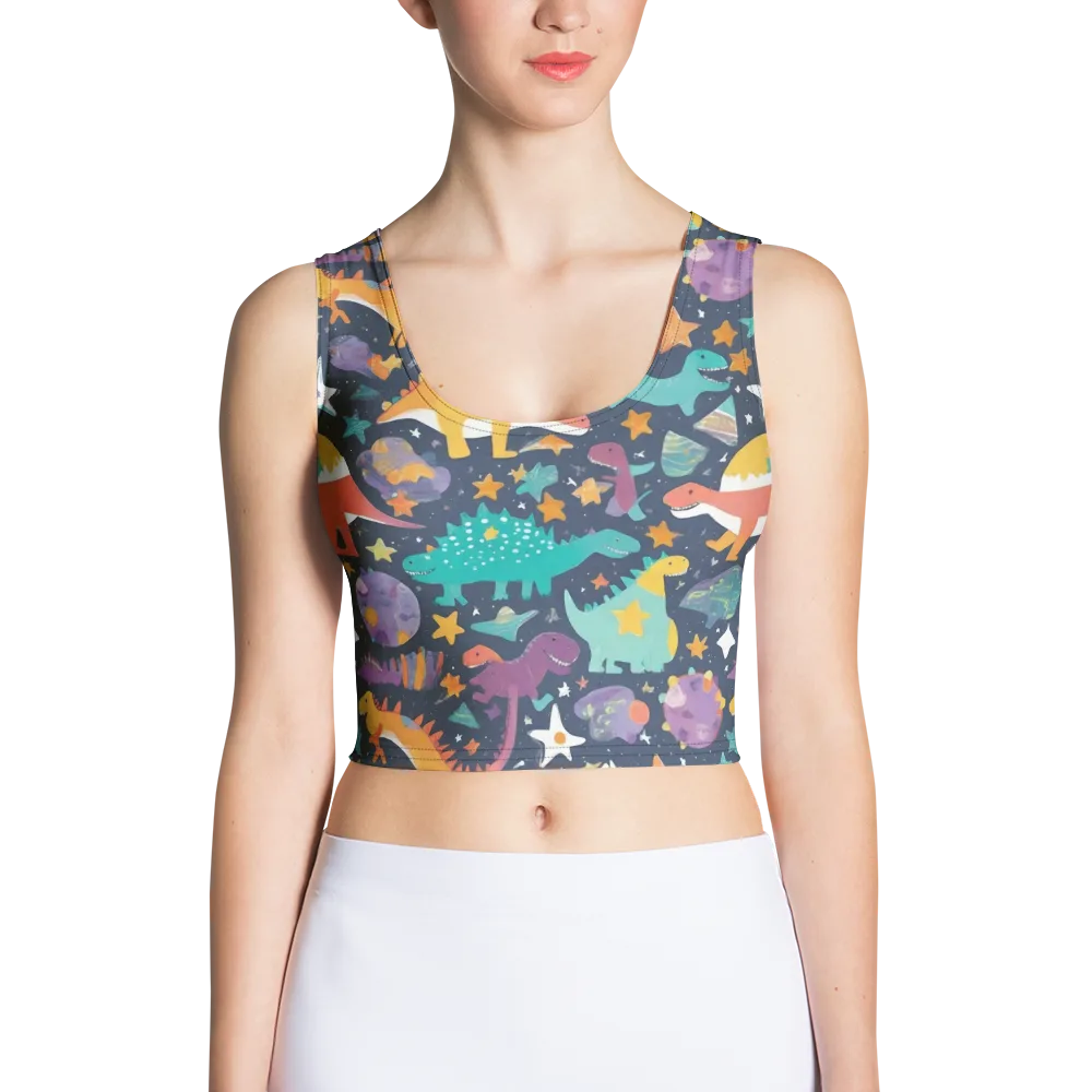 Dino Starfield on Crop Top — Front