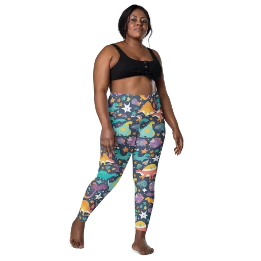 Dino Starfield on a Leggings with Pockets