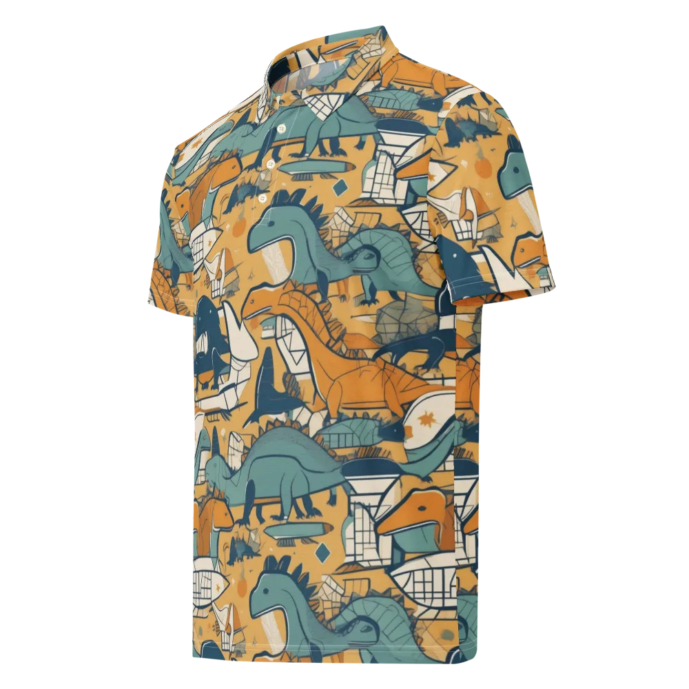 Jurassic Drift on Men's Slim Fit Polo Shirt — Left Front