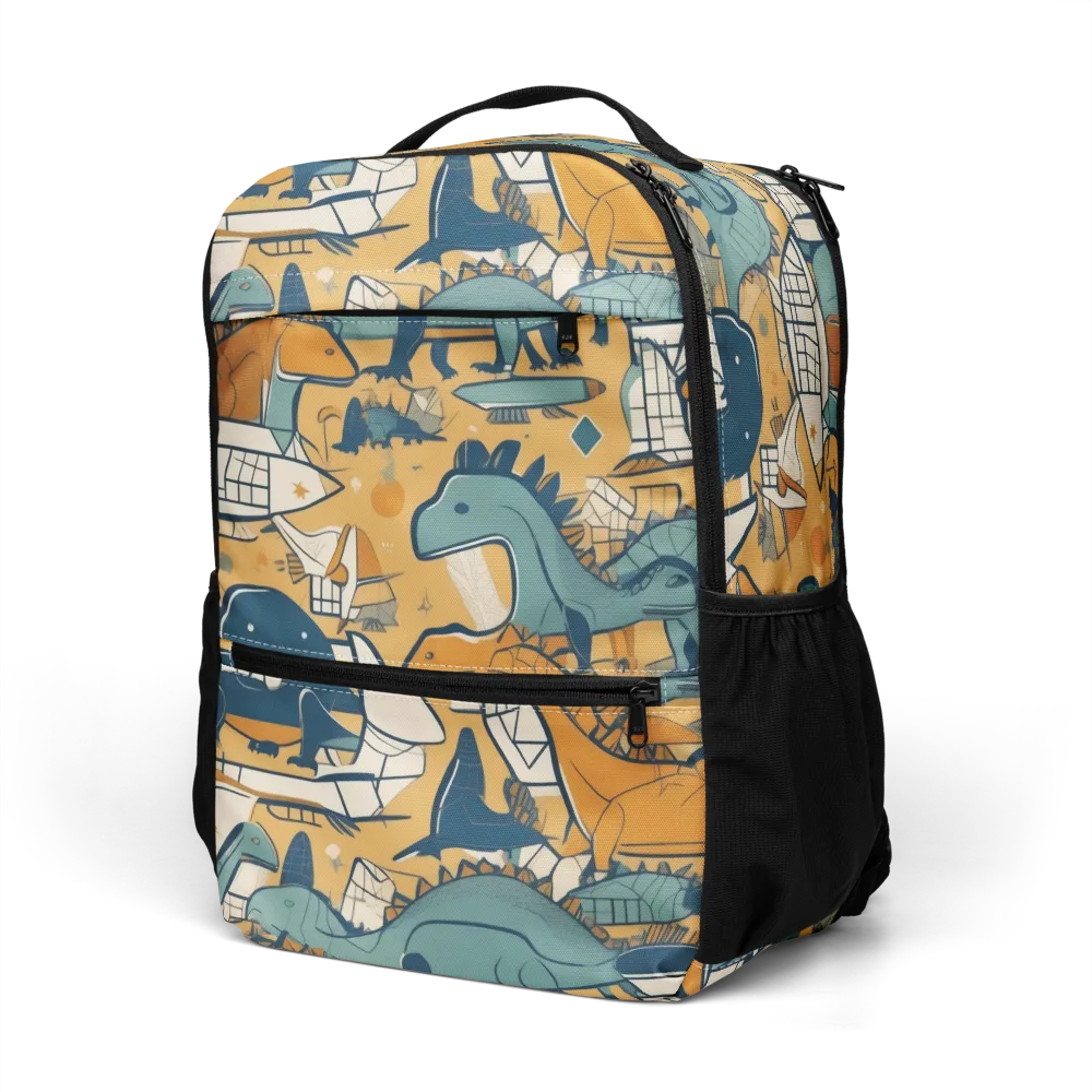 Jurassic Drift on Utility Backpack — Left Front
