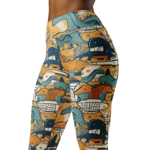 Jurassic Drift on a Yoga Leggings