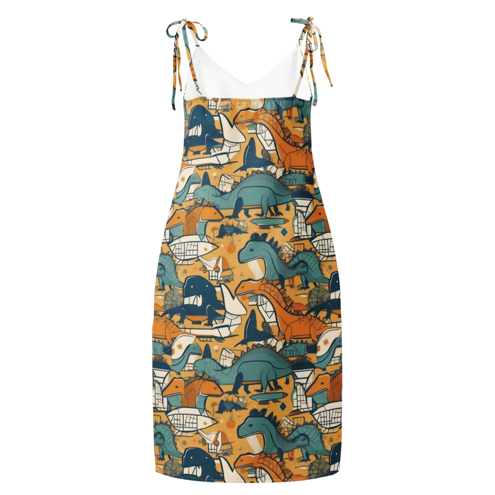 Jurassic Drift on Slip Dress — Back