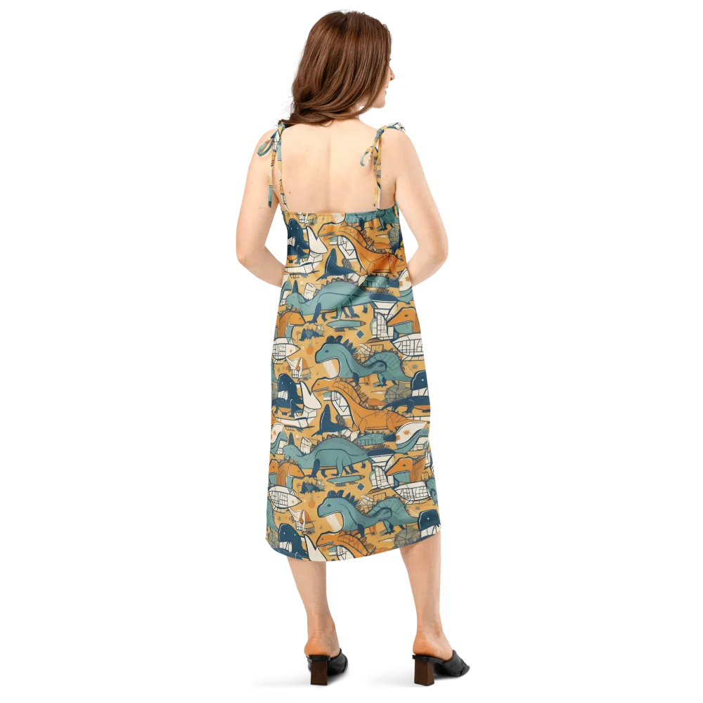 Jurassic Drift on Slip Dress — Back