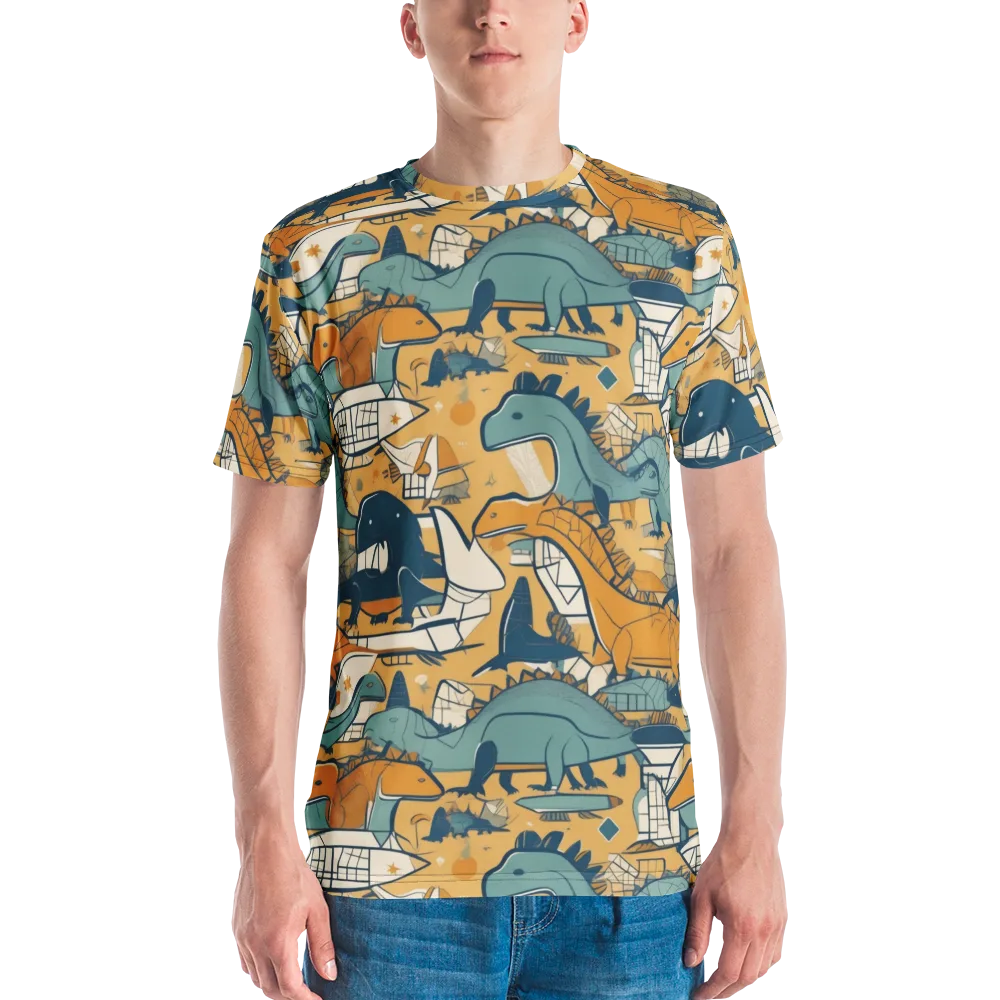 Jurassic Drift on Men's Crew Neck T-Shirt — Front