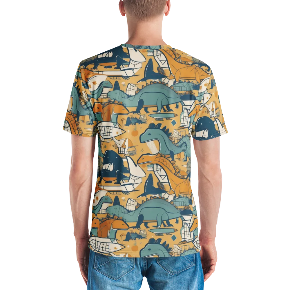 Jurassic Drift on Men's Crew Neck T-Shirt — Back