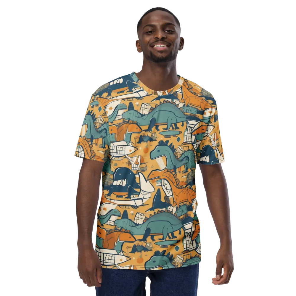 Jurassic Drift on Men's Crew Neck T-Shirt — Front