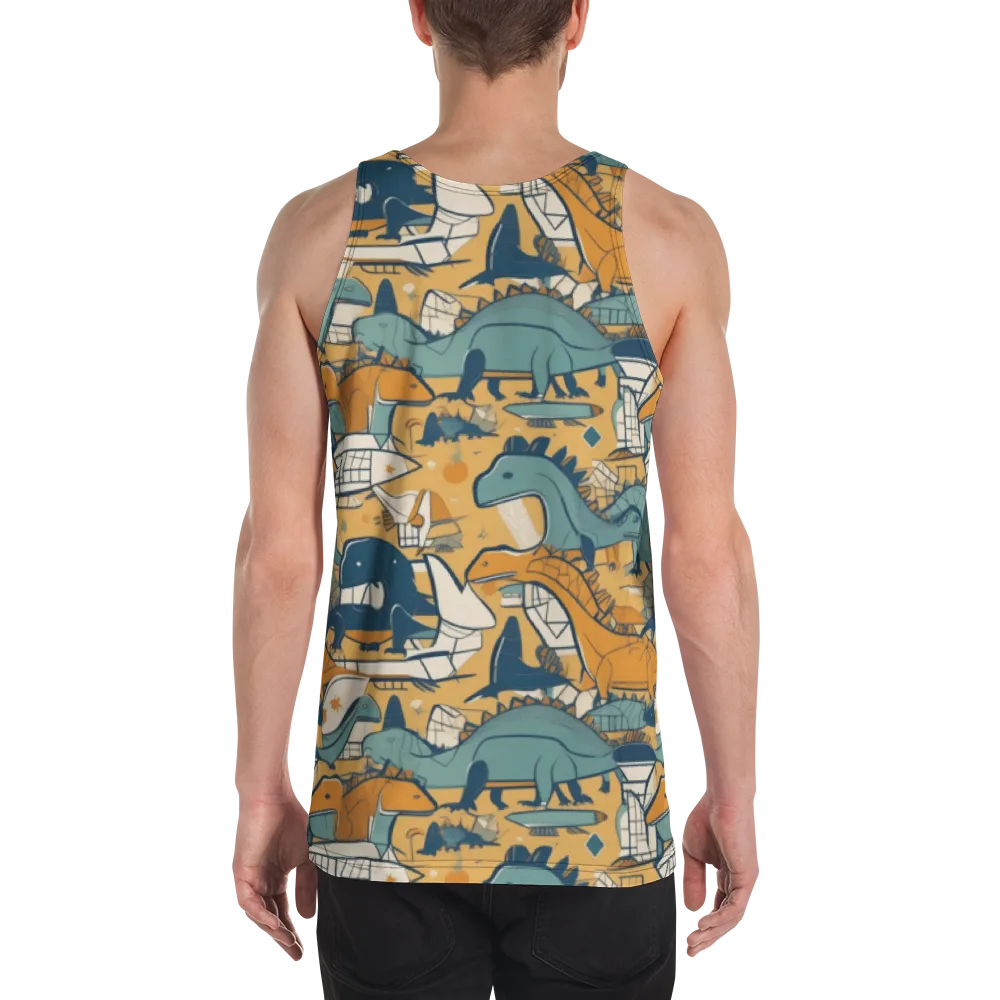 Jurassic Drift on Men's Tank Top — Back