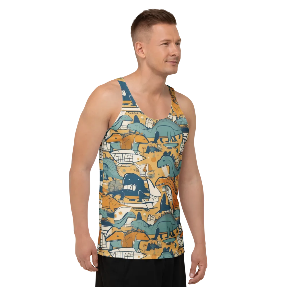 Jurassic Drift on Men's Tank Top — Right Front