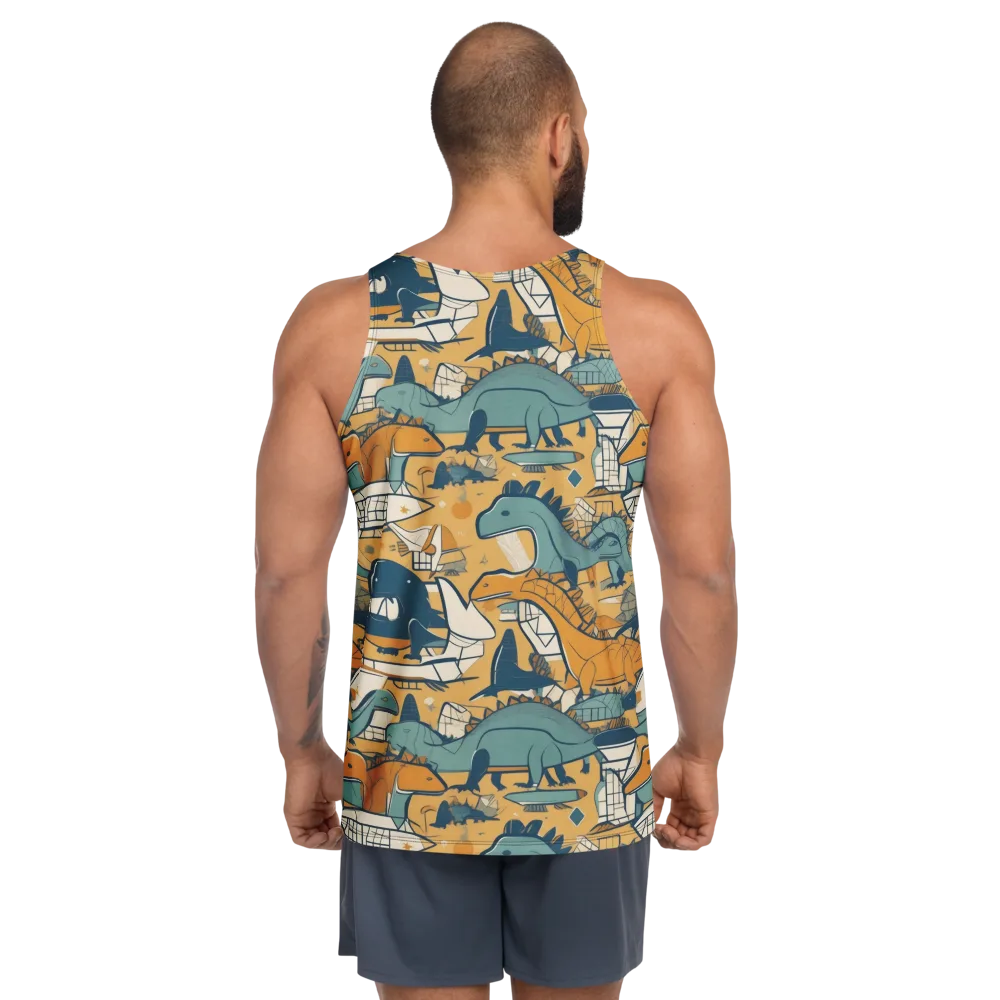 Jurassic Drift on Men's Tank Top — Back
