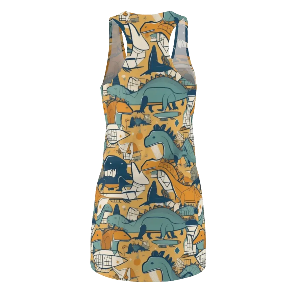 Jurassic Drift on Racerback Dress — Back