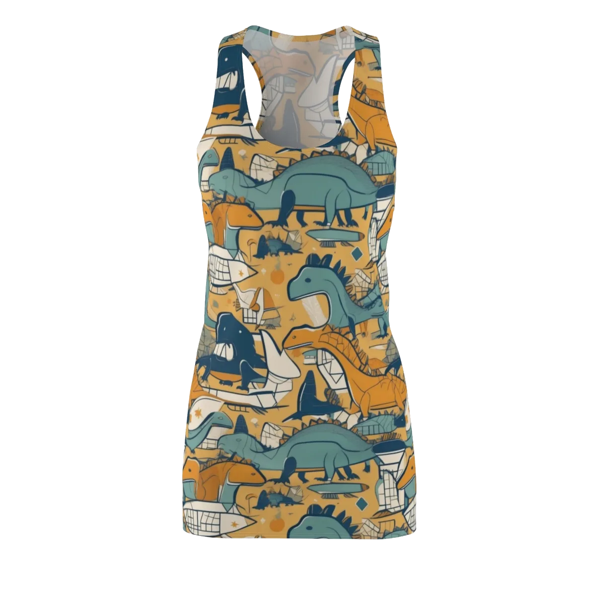 Jurassic Drift on Racerback Dress — Front