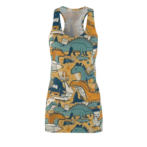 Jurassic Drift on a Racerback Dress