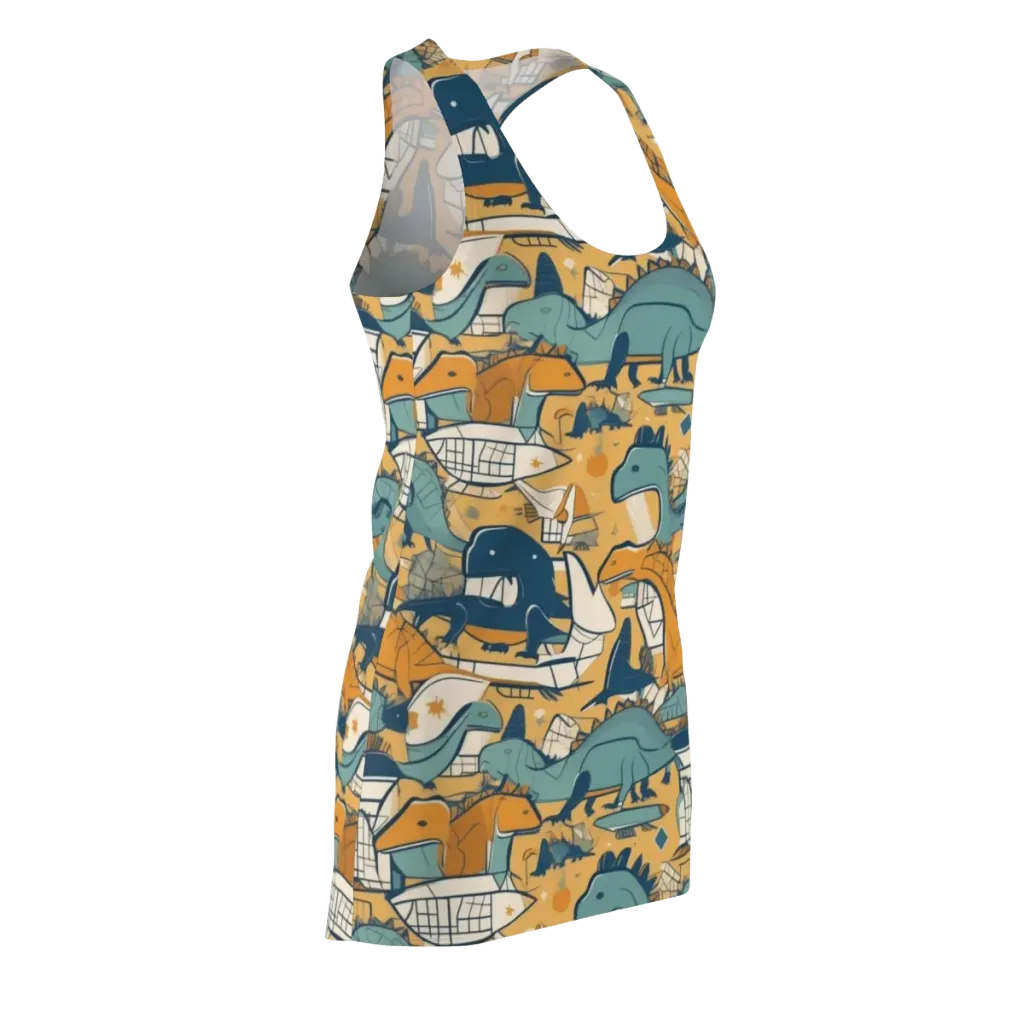 Jurassic Drift on Racerback Dress — Front Side