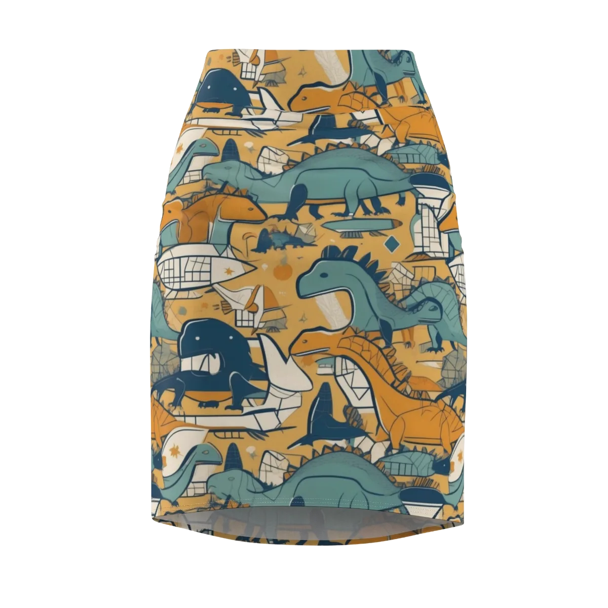 Jurassic Drift on Pencil Skirt — Front