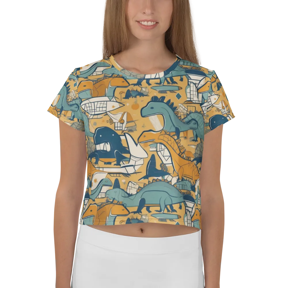 Jurassic Drift on Crop Tee — Front