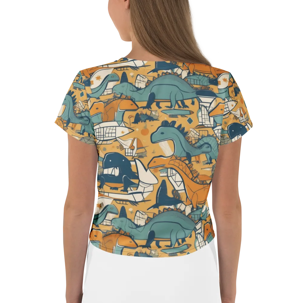 Jurassic Drift on Crop Tee — Back