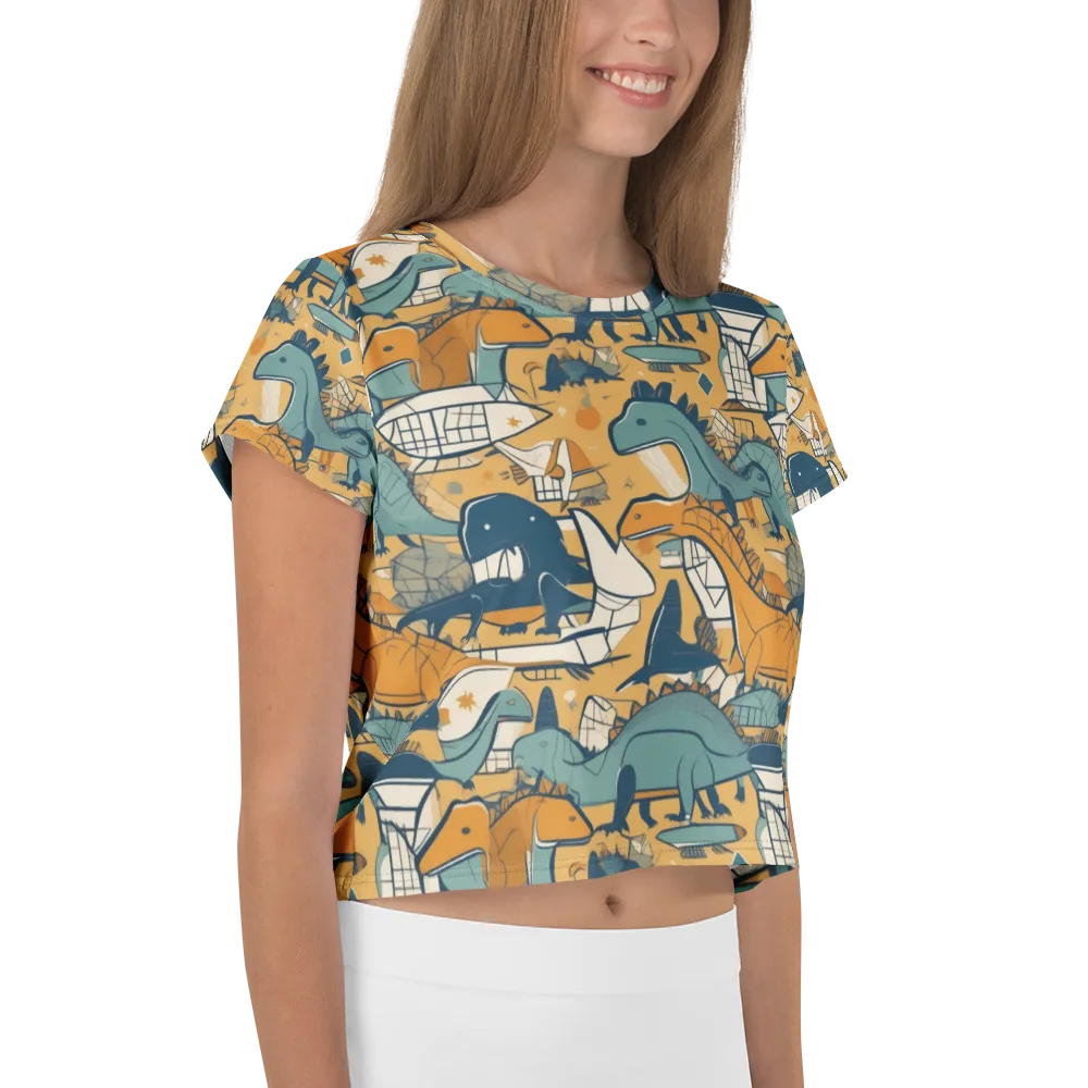 Jurassic Drift on Crop Tee — Right