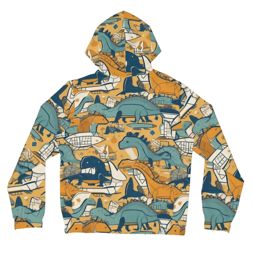 Jurassic Drift on Women's Full-Zip Hoodie — Back