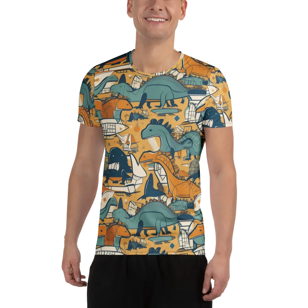 Jurassic Drift on Men's Athletic T-Shirt — Front