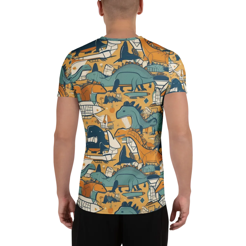Jurassic Drift on Men's Athletic T-Shirt — Back