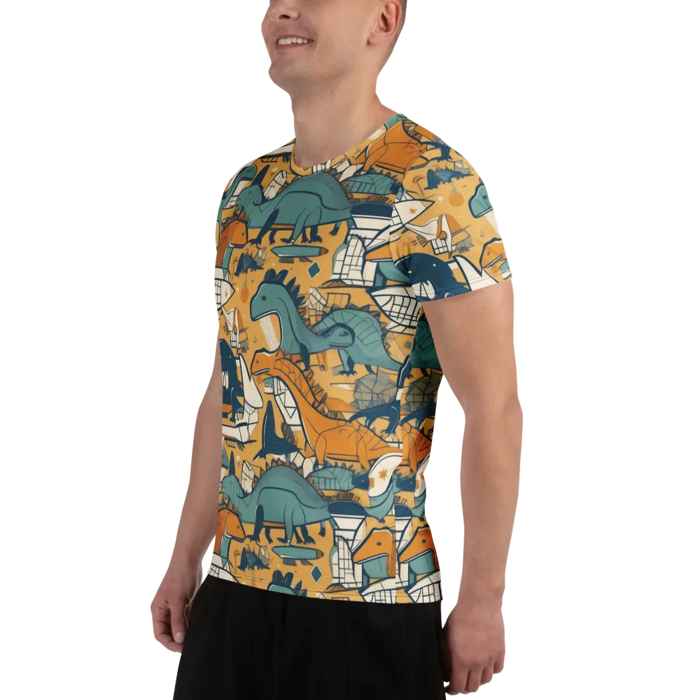 Jurassic Drift on Men's Athletic T-Shirt — Left