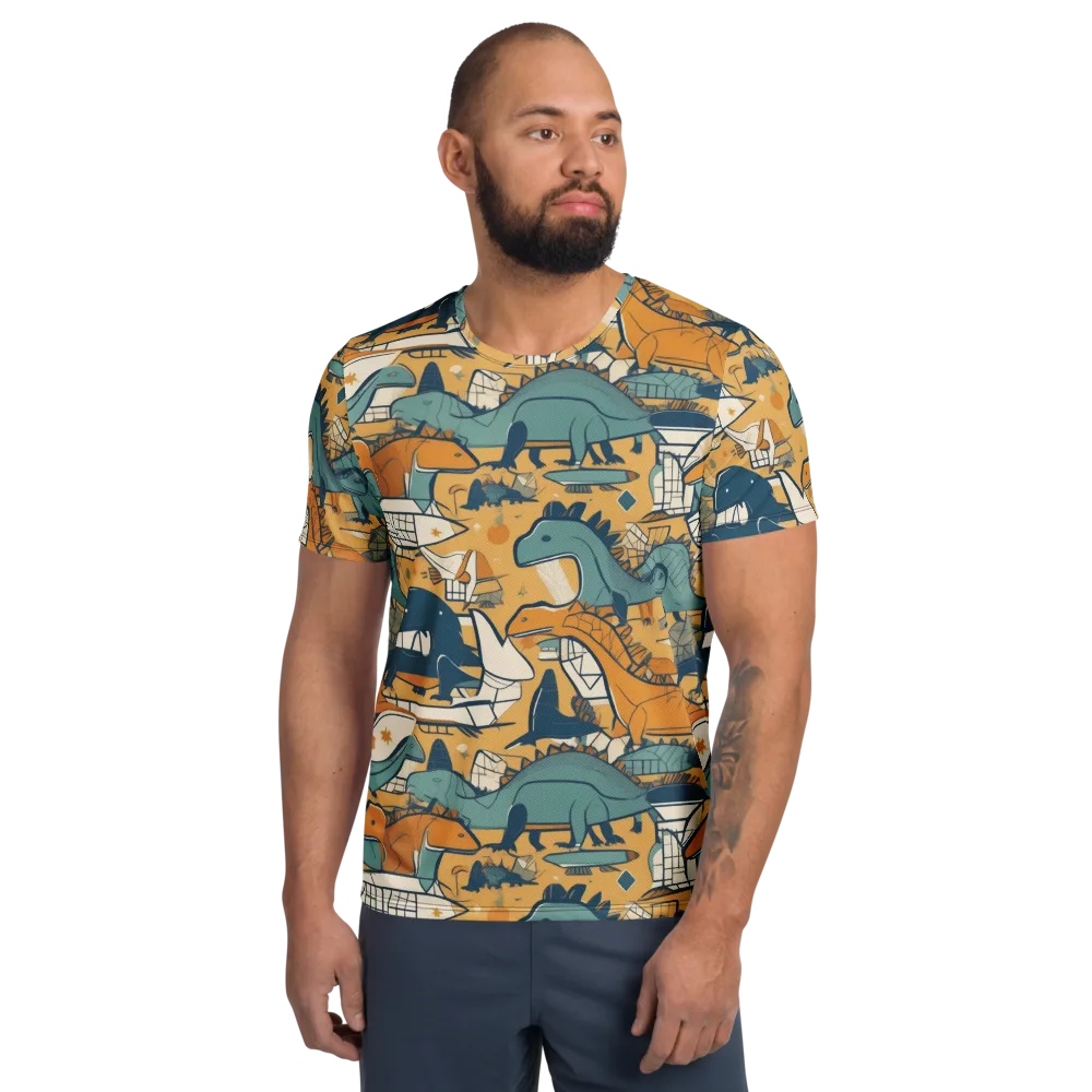 Jurassic Drift on Men's Athletic T-Shirt — Front