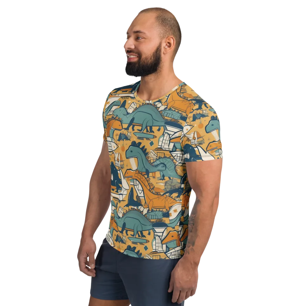 Jurassic Drift on Men's Athletic T-Shirt — Left