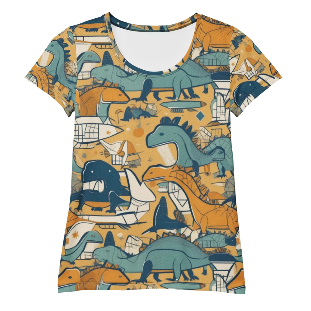 Jurassic Drift on Women's Athletic T-Shirt — Front