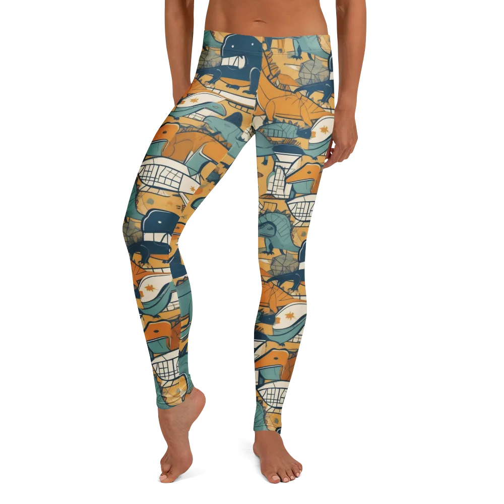 Jurassic Drift on Leggings — Front