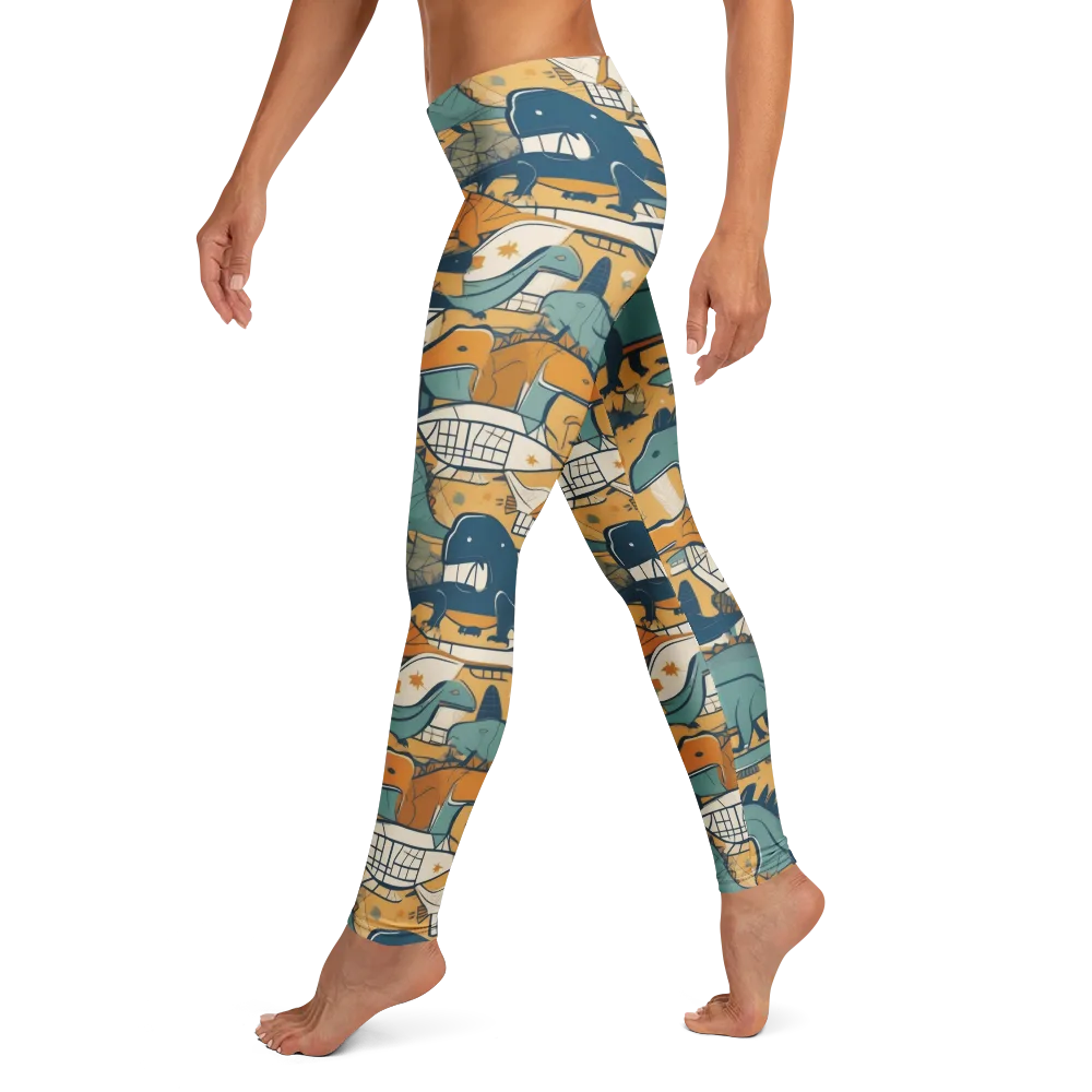 Jurassic Drift on Leggings — Left