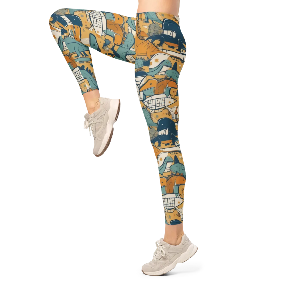 Jurassic Drift on Leggings — Left