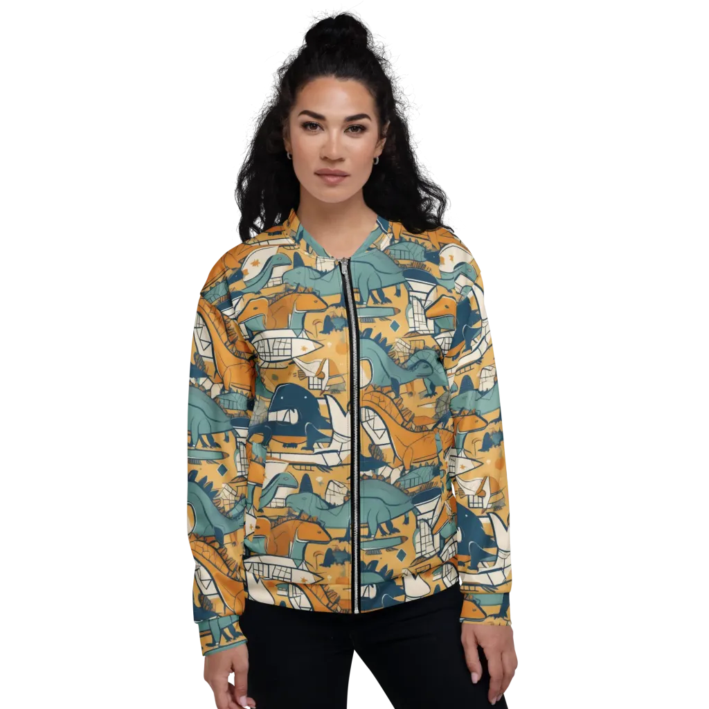 Jurassic Drift on Bomber Jacket — Front