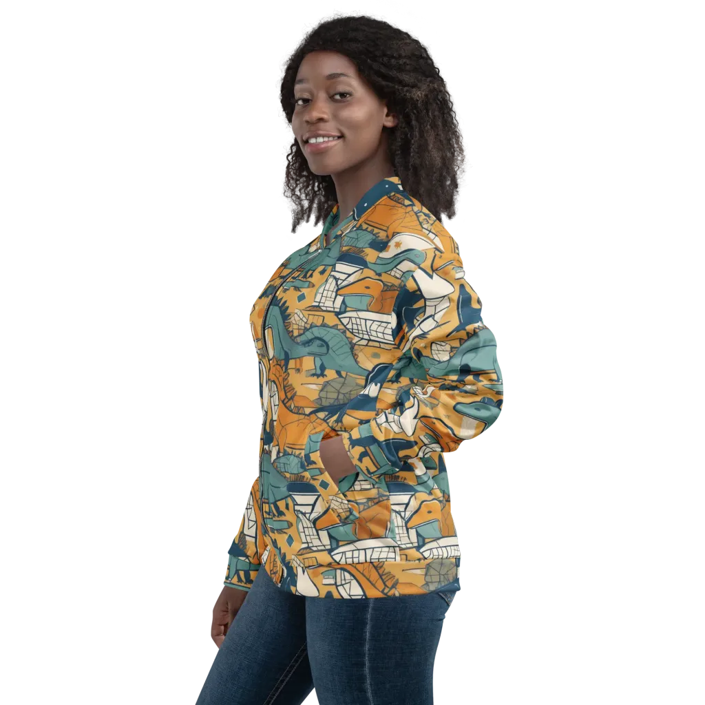 Jurassic Drift on Bomber Jacket — Left