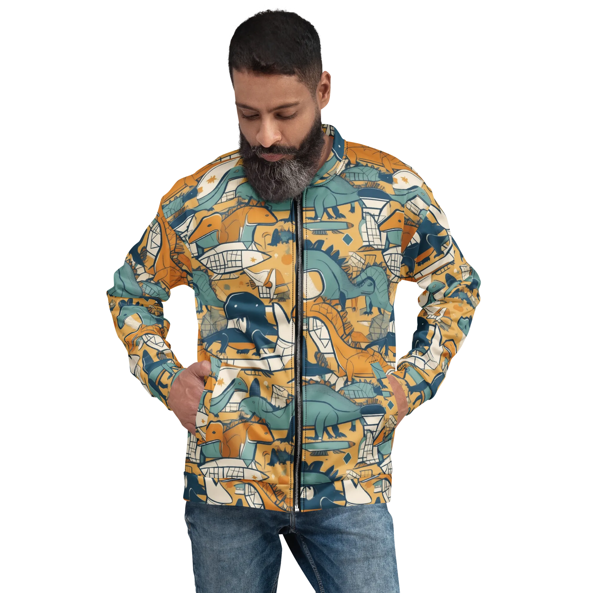 Jurassic Drift on Bomber Jacket — Front