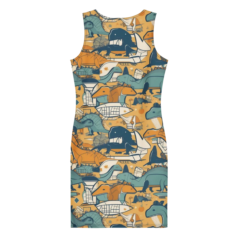Jurassic Drift on Bodycon Dress — Back
