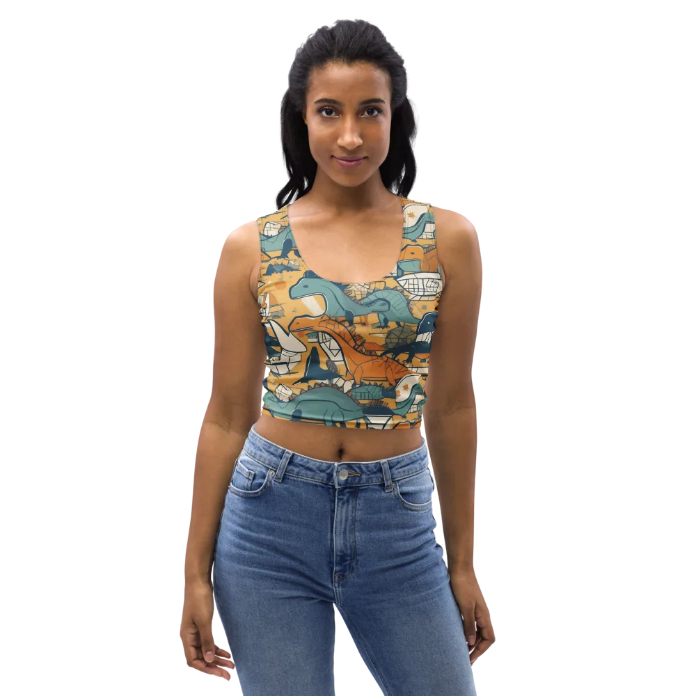 Jurassic Drift on Crop Top — Front