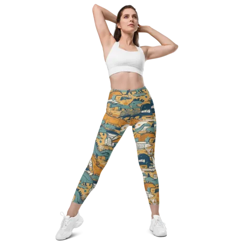 Jurassic Drift on a Leggings with Pockets
