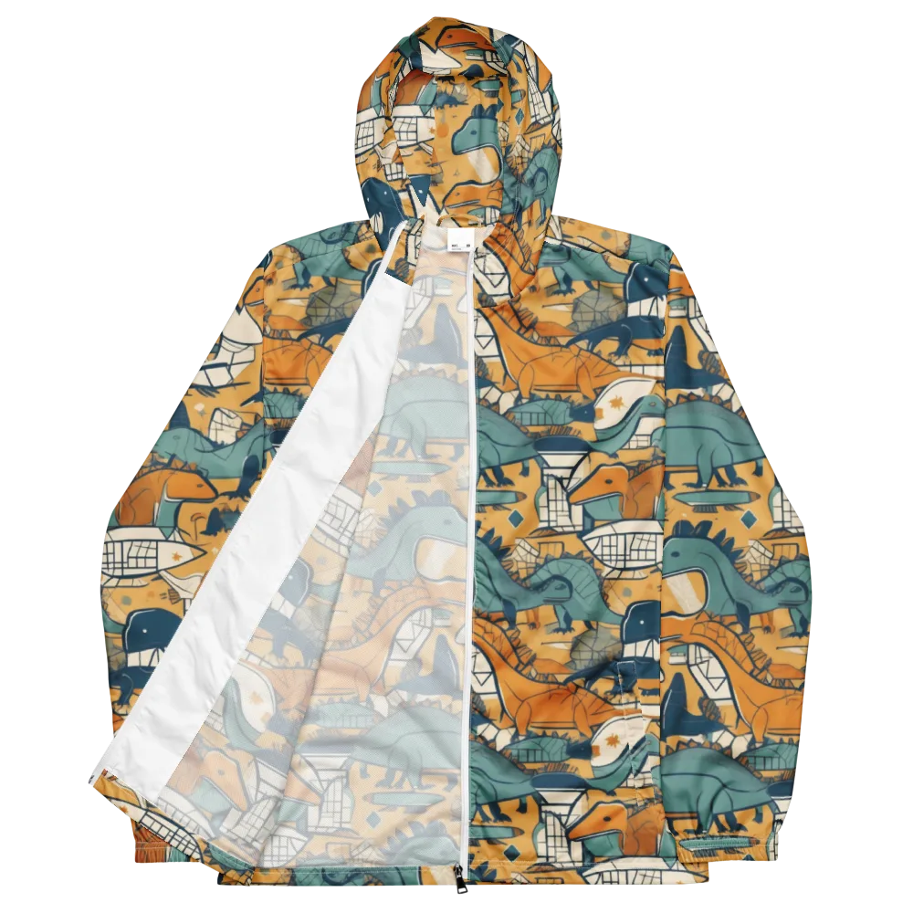 Jurassic Drift on Men's Windbreaker — Front