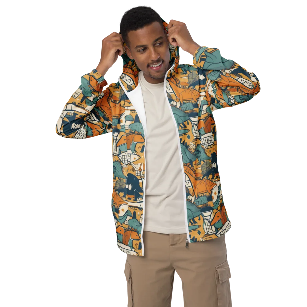 Jurassic Drift on Men's Windbreaker — Front
